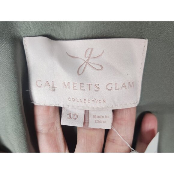 Gal Meets Glam Women's Sz. 10 Jennifer Wrap Dress Green NWT - Picture 2 of 8